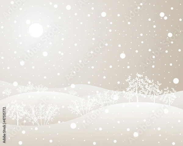 Fototapeta winter hedgerows