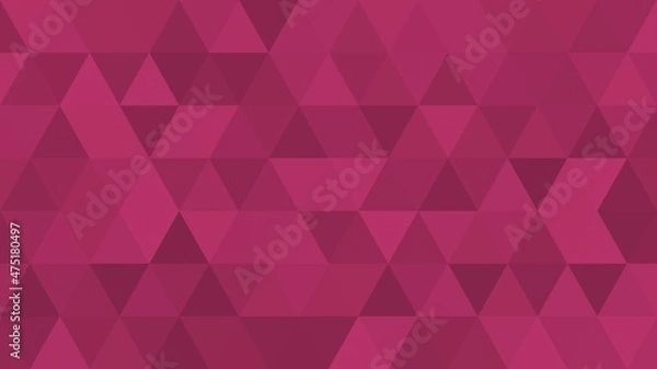 Fototapeta Geometric triangular pattern background in carmine tones