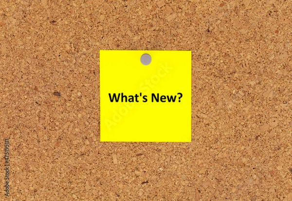 Fototapeta What's new? Paper question mark note.
