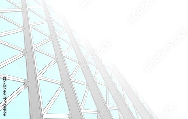 Fototapeta abstract architecture background digital 3d illustration