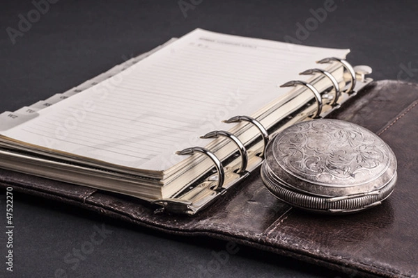Obraz notes i zegarek