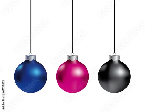 Obraz Vector Christmas balls isolated on white background