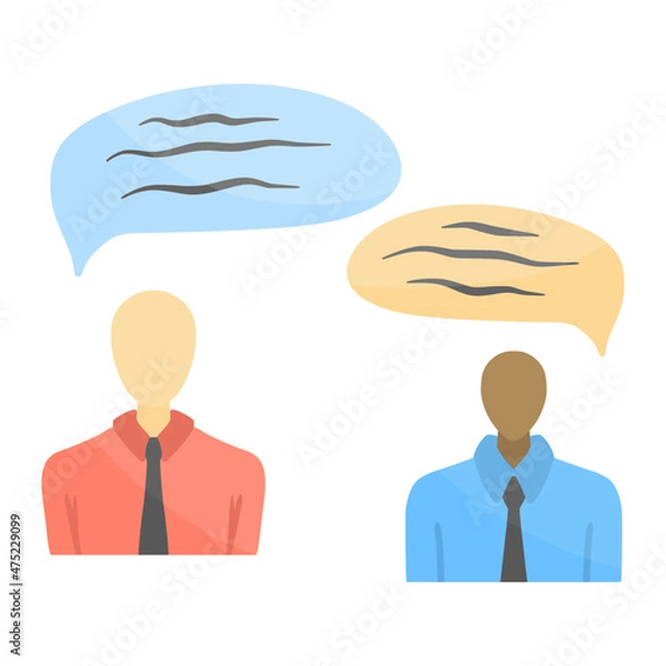 Fototapeta talking for communication color illustration
