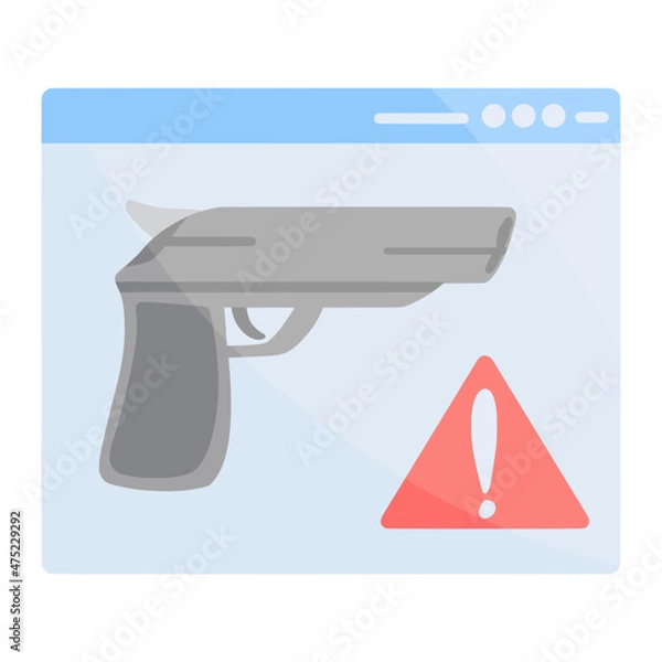 Fototapeta attack computer for cybercrime color illustration