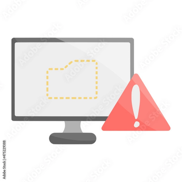 Fototapeta data lost for cybercrime color illustration