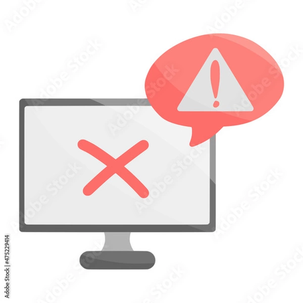 Obraz error computer for cybercrime color illustration