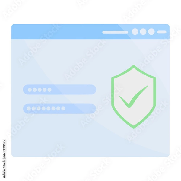 Fototapeta protection data for cybercrime color illustration