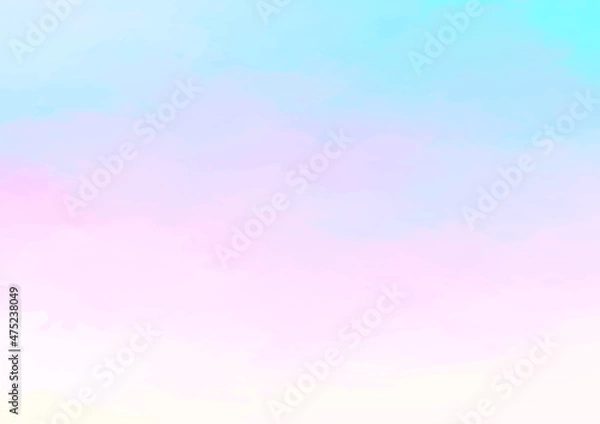 Fototapeta 幻想的な水彩の水色テクスチャ背景
