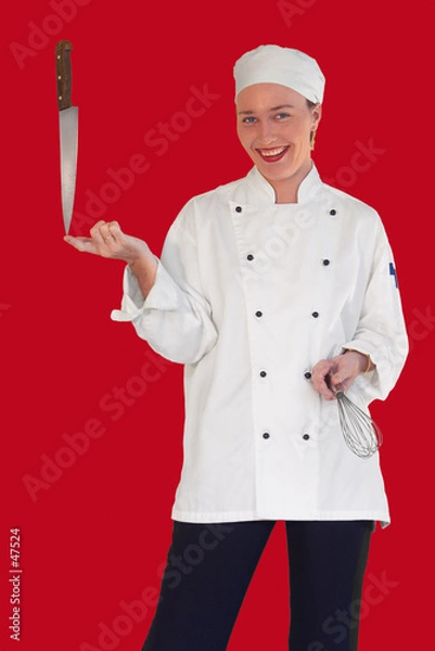 Obraz pewny siebie szef kuchni