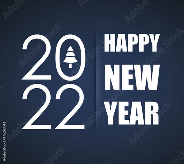 Fototapeta Merry Christmas and happy new year 2022, vector illustration, Happy Xmas