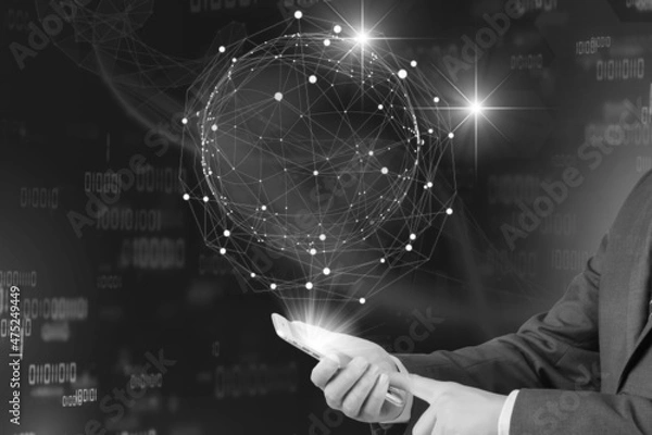 Obraz hand holding a globe