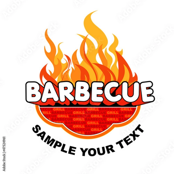 Obraz Barbecue label