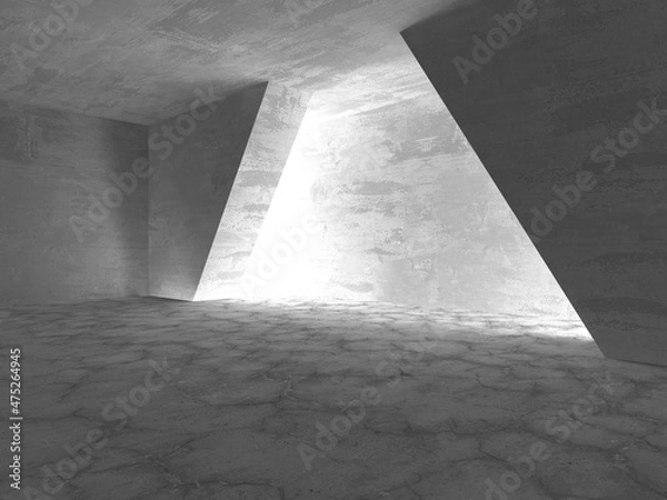 Obraz Abstract architecture background. Empty rough concrete interior