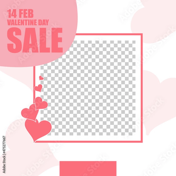 Fototapeta valentine day red and pink post design part ninety three