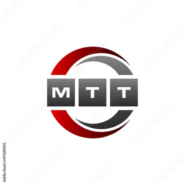 Fototapeta MTT Letter Initial Logo Design Template Vector Illustration