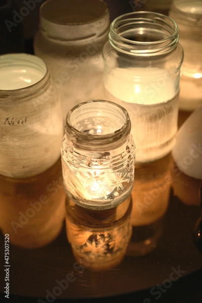 Obraz christmas candles on a table