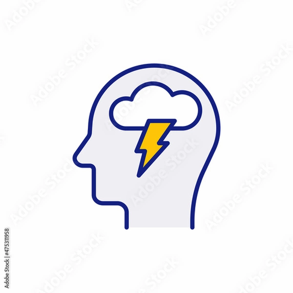 Fototapeta Brainstorming icon in vector. Logotype