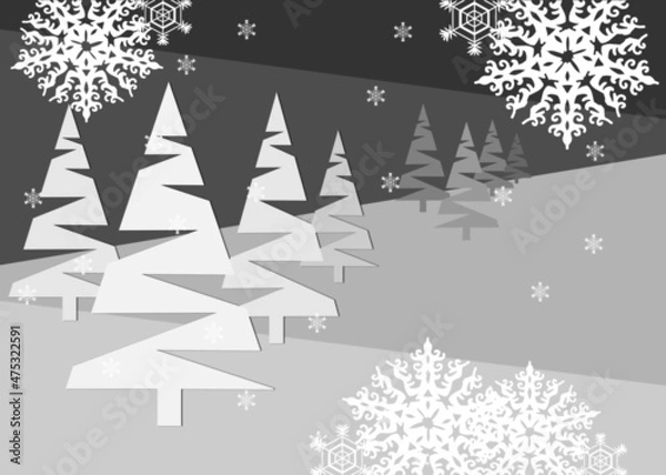 Obraz winter landscape with trees