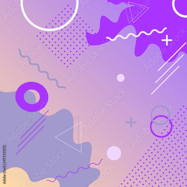 Obraz violet memphis style background for text with geometry
