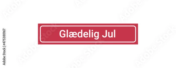 Obraz Glædelig jul skilt / sign, Vector