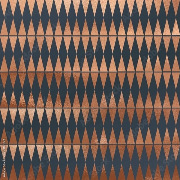Fototapeta Pattern of diamond shapes arranged in rows. The pattern is consistent and repetitive, giving the image a wallpaper-like quality. 