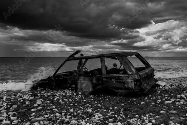 Obraz car on the beach