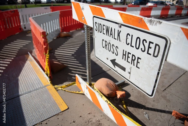 Obraz road closed sign
