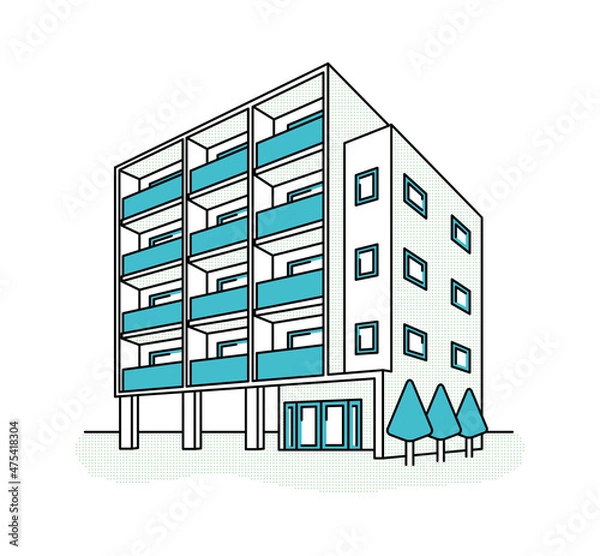 Obraz 新築のアパート（マンション又は集合住宅）