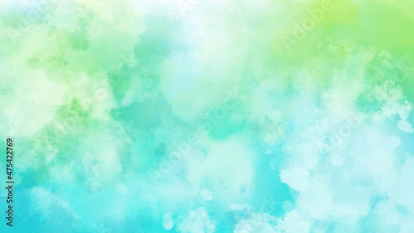 Obraz 抽象　爽やかな青と緑