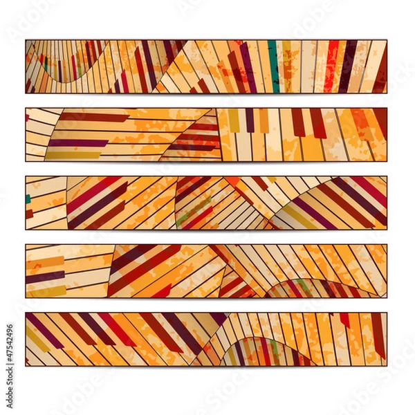 Obraz Abstract musical banners