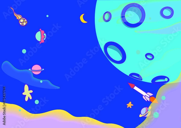 Obraz Space vector background illustration