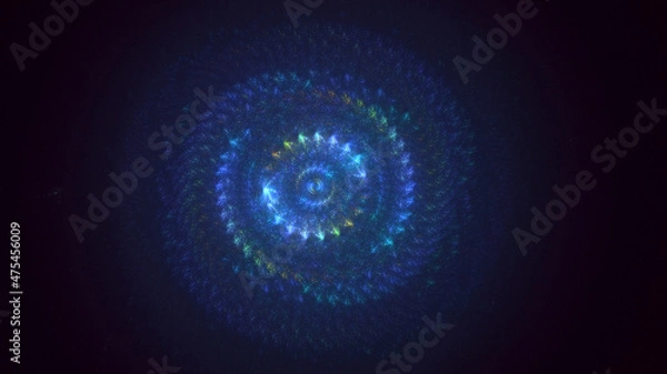 Fototapeta 3D rendering abstract technology fractal background