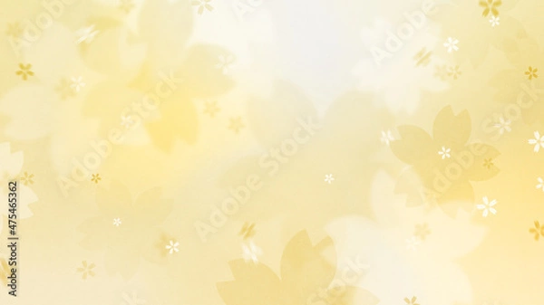 Obraz Golden color background material using cherry blossoms
