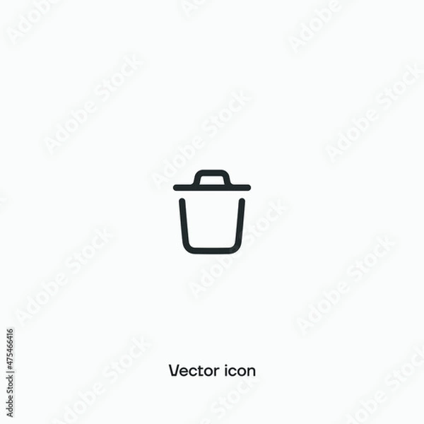 Fototapeta Delete, remove, bin vector icon. Premium quality.