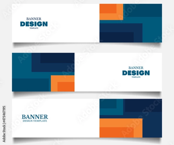 Fototapeta set of corporate business banner background design template with copyspace