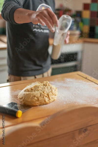 Obraz person preparing dough