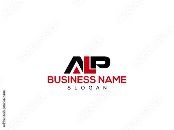 Fototapeta ALP Abstract initial monogram letter logo, alphabet al logo icon design
