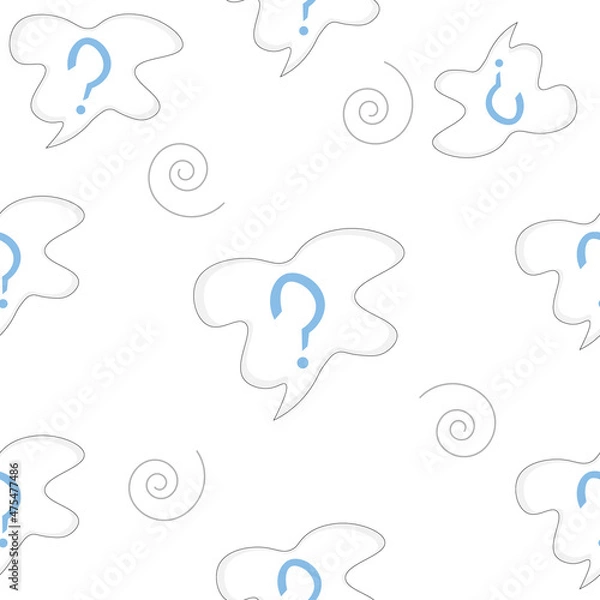 Obraz Question seamless pattern.Vector illustration.