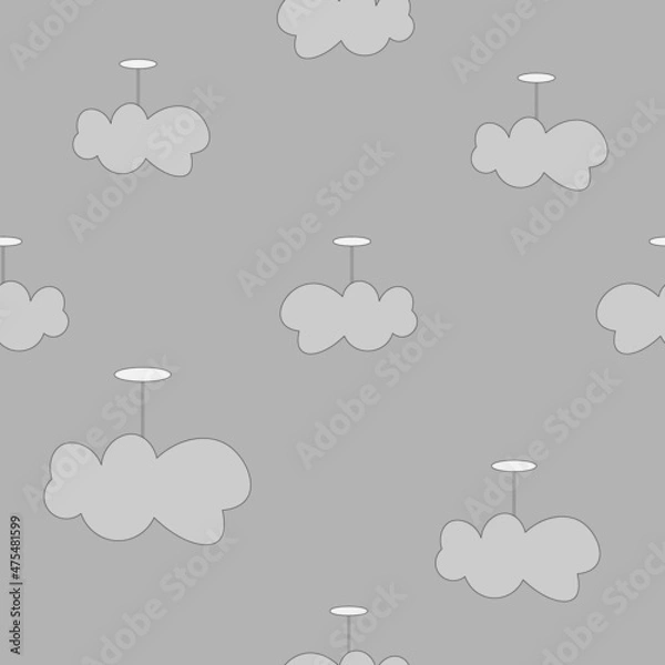 Obraz Cloud seamless pattern with cartoon style.Vector illustration
