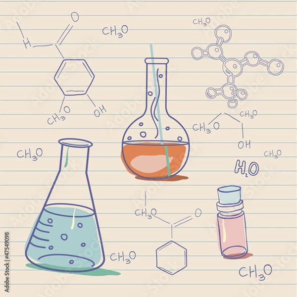 Obraz Old science and chemistry  laboratory