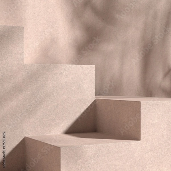 Fototapeta Abstract minimal scene, design for cosmetic or product display podium 3d render.	
