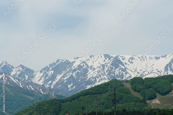 Obraz 信州、北アルプス、青木湖。こんな晴れた日に巡り合えた。