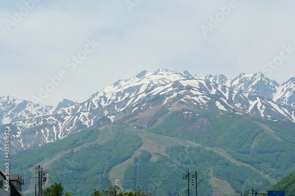 Fototapeta 信州、北アルプス、青木湖。こんな晴れた日に巡り合えた。