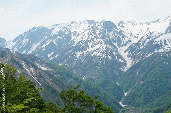 Fototapeta 信州、北アルプス、青木湖。こんな晴れた日に巡り合えた。