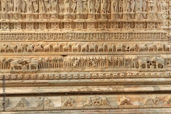 Fototapeta Oldest  largest Hindu temple Jagdish Temple in Udaipur, India