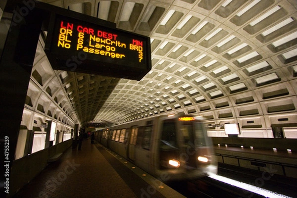 Obraz Commuting on the train