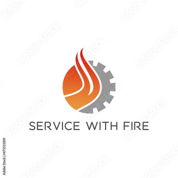 Obraz fire service logo design