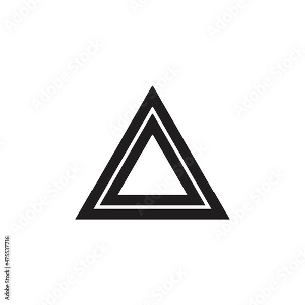 Obraz triangle logo vector design simple black