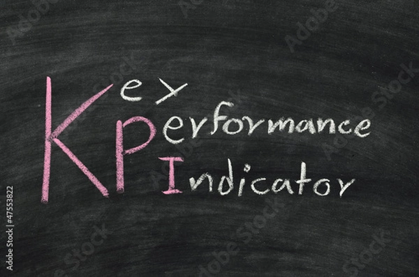 Obraz KPI on blackboard