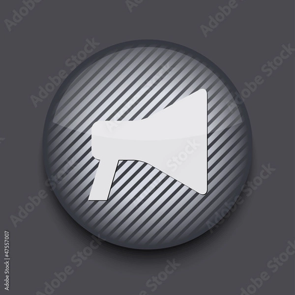 Obraz Vector app circle striped icon on gray background. Eps 10